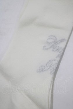画像2: Angelic Pretty / プリンセスロゴハイソックス  シロ/シルバー H-25-06-29-1067-AP-ZA-NS-ZH