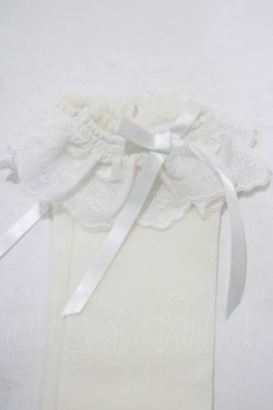 画像3: Angelic Pretty / プリンセスロゴハイソックス  シロ/シルバー H-25-06-29-1067-AP-ZA-NS-ZH