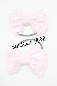 Angelic Pretty / ドットライングログランリボンヘアポニー  ピンク H-25-06-29-1069-AP-ZA-NS-ZH