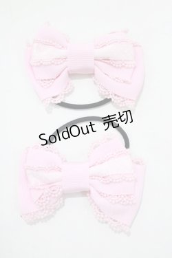 画像1: Angelic Pretty / ドットライングログランリボンヘアポニー  ピンク H-25-06-29-1069-AP-ZA-NS-ZH