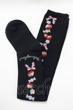 画像1: metamorphose / Sweet Berry オーバーニー  ブラック H-25-06-29-1071-ME-ZA-NS-ZH