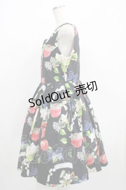 画像2: LIEF / アップルブロッサムジャンパースカート XL ブラック H-25-06-29-1007-LO-OP-NS-ZH