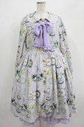 LIEF / 天使のカトラリーリボンワンピース M グレー H-25-06-29-1009-LO-OP-NS-ZH