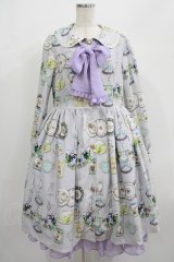 LIEF / 天使のカトラリーリボンワンピース M グレー H-25-06-29-1009-LO-OP-NS-ZH