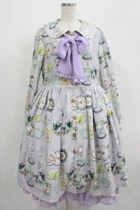 LIEF / 天使のカトラリーリボンワンピース M グレー H-25-06-29-1009-LO-OP-NS-ZH