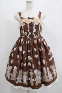Angelic Pretty / なかよしジンジャークッキージャンパースカート Free ブラウン H-25-06-29-1014-AP-OP-NS-ZH
