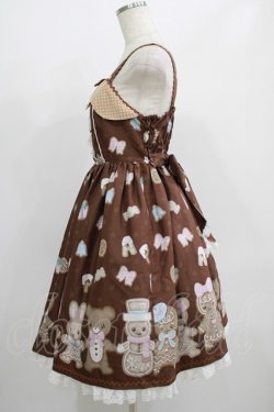 画像2: Angelic Pretty / なかよしジンジャークッキージャンパースカート Free ブラウン H-25-06-29-1014-AP-OP-NS-ZH