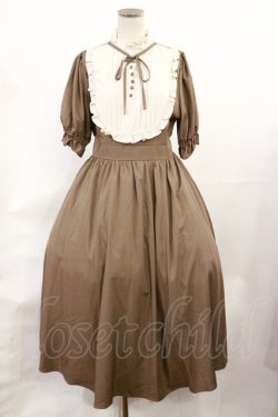 画像1: m petit by misako / ナシジムジキリカエワンピース M ブラウン H-25-06-29-009-LO-OP-NS-ZH