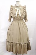 m petit by misako / NINA'SコラボAMハイショクメローワンピース S ベージュ H-25-06-29-010-LO-OP-NS-ZH