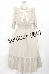 m petit by misako / NINA'SコラボAMハイショクメローワンピース S ベージュ H-25-06-29-010-LO-OP-NS-ZH