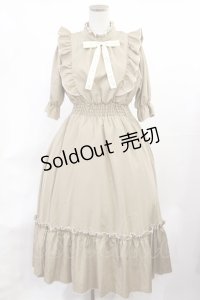 m petit by misako / NINA'SコラボAMハイショクメローワンピース S ベージュ H-25-06-29-010-LO-OP-NS-ZH