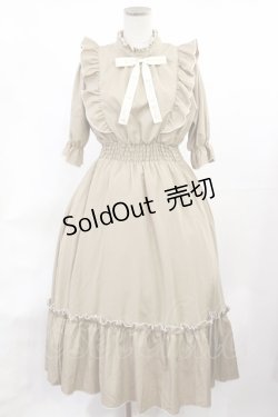 画像1: m petit by misako / NINA'SコラボAMハイショクメローワンピース S ベージュ H-25-06-29-010-LO-OP-NS-ZH