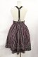 画像2: axes femme POETIQUE / サスペンダー付レジメスカート M ボルドー H-25-06-29-012-AX-SK-NS-ZH (2)