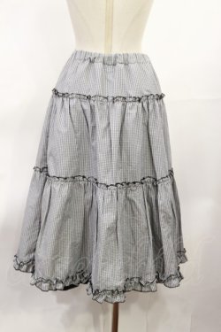 画像4: m petit by misako / NINA'S RVパニエスカート S ブラック/ギンガム(リバーシブル) H-25-06-29-014-LO-SK-NS-ZH