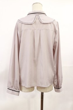 画像2: axes femme / レイヤードカラー刺繍ブラウス M グレー H-25-06-29-015-AX-BL-NS-ZH