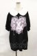 画像1: Majoretty / うさぎプリント丸襟Tシャツ M ブラック H-25-06-29-021-LO-TS-NS-ZH (1)