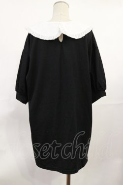 画像2: Majoretty / うさぎプリント丸襟Tシャツ M ブラック H-25-06-29-021-LO-TS-NS-ZH