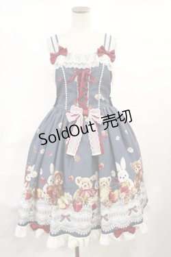 画像1: metamorphose / My dear friendsバッスルジャンパースカート Free シャドウブルー H-25-06-29-003-ME-OP-NS-ZH