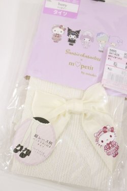 画像1: m petit by misako / AMキティリボンタイツ M~L オフ H-25-06-29-028-LO-ZA-NS-ZH
