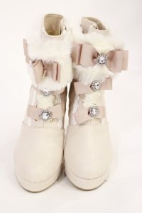 Lovely Tency / 眞白ありすコラボブーツ S ピンク H-25-06-29-031-LO-SH-NS-ZH