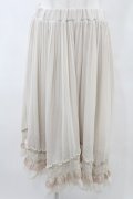 axes femme / プリーツシフォンパンツ M アイボリー H-25-06-30-027-AX-PA-YZ-ZH