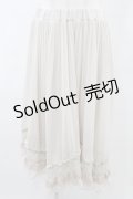 axes femme / プリーツシフォンパンツ M アイボリー H-25-06-30-027-AX-PA-YZ-ZH