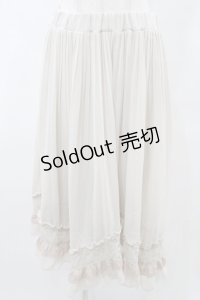 axes femme / プリーツシフォンパンツ M アイボリー H-25-06-30-027-AX-PA-YZ-ZH