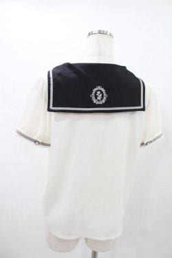画像2: axes femme POETIQUE / セーラーデザインブラウス M アイボリー/ブラック H-25-06-30-033-AX-BL-NS-ZH