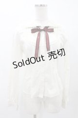 Victorian maiden / リボン付きピンタック セーラーカラーブラウス Free アイボリー/ボルドー H-25-06-30-034-CL-BL-NS-ZH