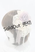 Hoshibako Works / 小夜啼鳥と薔薇 リボンローズクリップ  生成り/ラベンダー H-25-06-30-005-LO-AC-NS-ZH