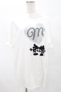 Secret Honey / ビッグTシャツ(ミッキーver.) free オフ H-25-06-30-035-CA-TS-NS-ZH