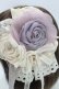画像2: Hoshibako Works / 小夜啼鳥と薔薇 リボンローズクリップ  生成り/ラベンダー H-25-06-30-005-LO-AC-NS-ZH (2)