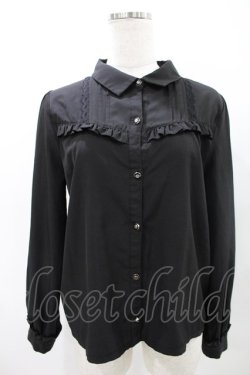 画像1: axes femme POETIQUE / ヨークピンタックブラウス M ブラック H-25-06-30-042-AX-BL-YZ-ZH