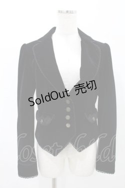 画像1: axes femme / ベロアジャケット M ブラック H-25-06-30-043-AX-JA-YZ-ZH