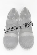axes femme / 配色レースアップブーティー L(24.5cm） ブラック H-25-06-30-1001-AX-SH-NS-ZH