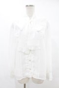 DearMyLove / フリルボウタイリボンシフォンブラウス LL オフ H-25-06-30-1042-EL-BL-NS-ZH