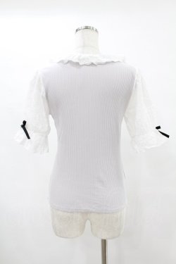 画像2: DearMyLove / 大きめリボンフリルビジュートップス M グレー H-25-06-30-1051-EL-TO-NS-ZH