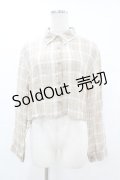DearMyLoveRose / シアーチェックショートシャツ M~L ベージュ H-25-06-30-1056-EL-BL-NS-ZH