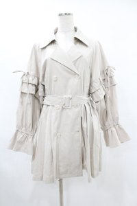 DearMyLoveRose / バックプリーツショートトレンチコート 3L ブラック H-25-06-30-1059-EL-CO-NS-ZH