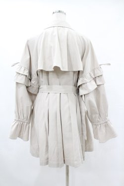 画像2: DearMyLoveRose / バックプリーツショートトレンチコート 3L ブラック H-25-06-30-1059-EL-CO-NS-ZH