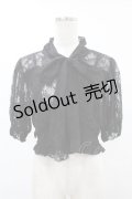 DearMyLoveRose / レースボレロsetシャーリングトップス 3L ブラック H-25-06-30-1061-EL-TO-NS-ZH