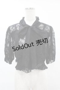 DearMyLoveRose / レースボレロsetシャーリングトップス 3L ブラック H-25-06-30-1061-EL-TO-NS-ZH