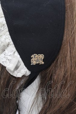 画像3: Victorian maiden / ノーブルサテンハーフボンネット  ブラック H-25-06-30-1006-CL-AC-NS-ZH