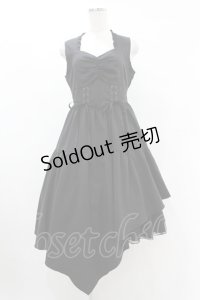 axes femme POETIQUE / コルセットデザインアシメワンピース M ブラック H-25-06-30-1017-AX-OP-NS-ZH