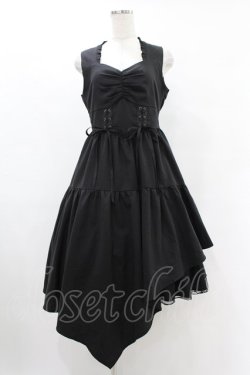 画像1: axes femme POETIQUE / コルセットデザインアシメワンピース M ブラック H-25-06-30-1017-AX-OP-NS-ZH