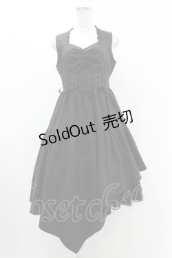 画像1: axes femme POETIQUE / コルセットデザインアシメワンピース M ブラック H-25-06-30-1017-AX-OP-NS-ZH