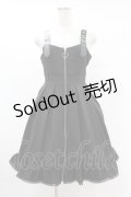 DearMyLove / 合皮ベルトZIPジャンパースカート M ブラック H-25-06-30-1018-EL-OP-NS-ZH