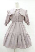 DearMyLoveRose / ビッグ襟セーラーティアードミニワンピース M ピンク H-25-06-30-1020-EL-OP-NS-ZH