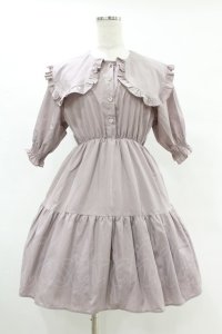 DearMyLoveRose / ビッグ襟セーラーティアードミニワンピース M ピンク H-25-06-30-1020-EL-OP-NS-ZH