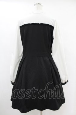 画像2: DearMyLoveRose / フリルスタンドカラービスチェワンピース 3L ブラック H-25-06-30-1022-EL-OP-NS-ZH